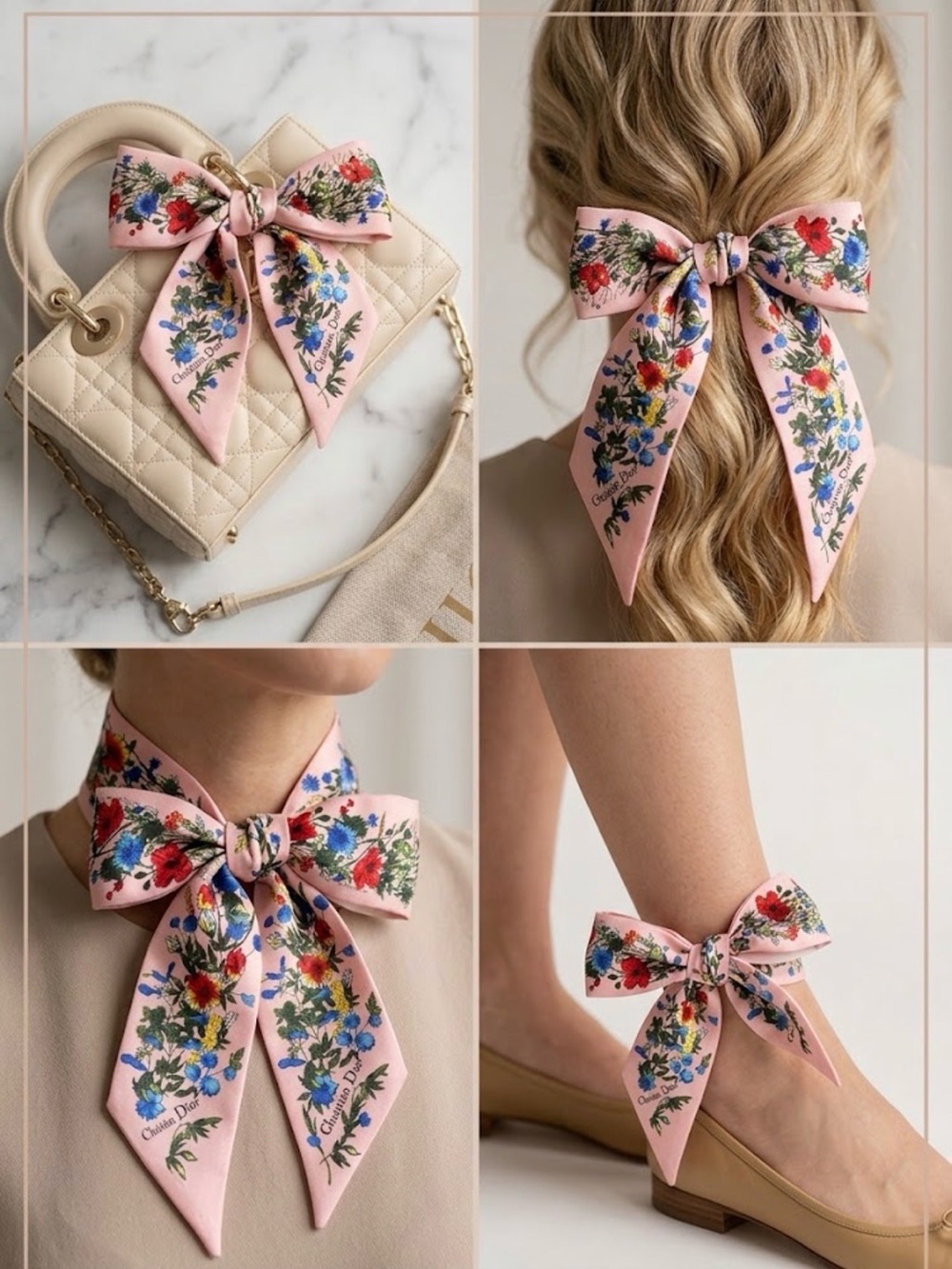 Dior Floral mitzah scarf 100% silk new with tag no box,no bag